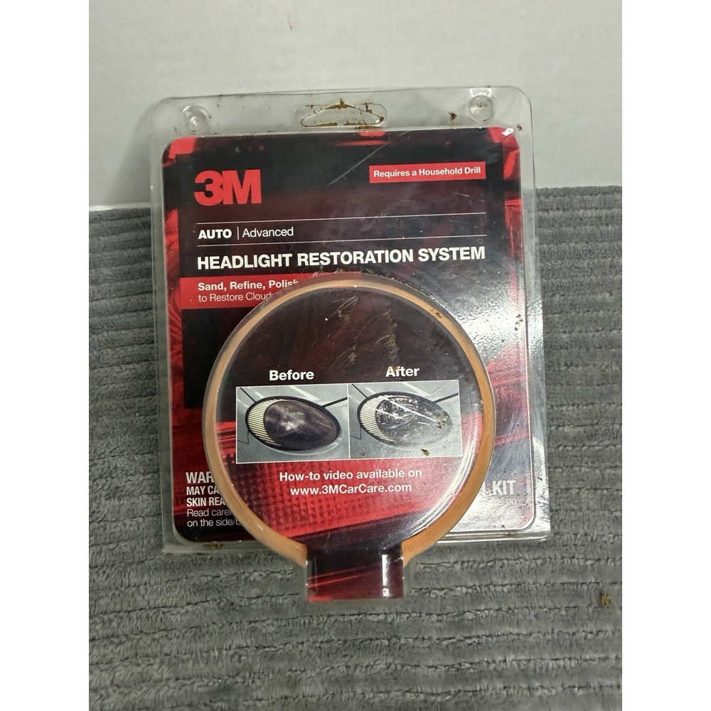 3M Headlight Lens Restoration System, 39008, 1 Kit Kit, Clear
